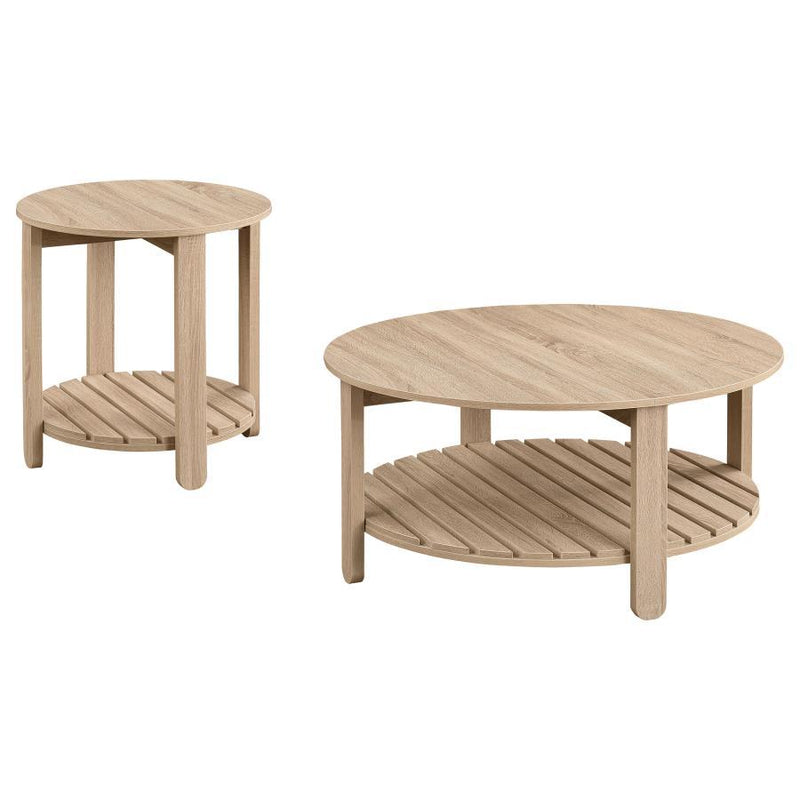 Fowler - Round Coffee Table Set - JaxCo Furniture