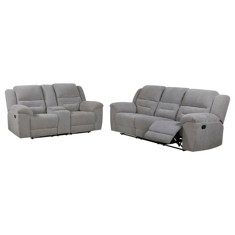Gilson - Chenille Upholstered Sofa Set - JaxCo Furniture