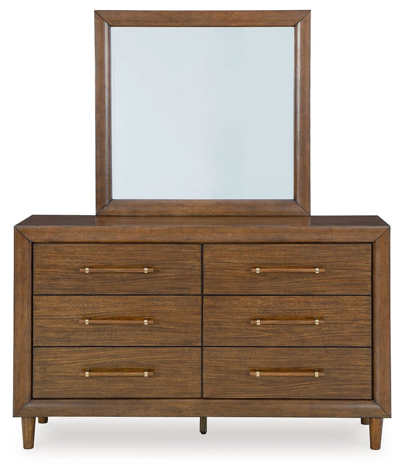 Lyncott - Brown - Dresser And Mirror - JaxCo Furniture