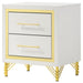 Lucia - 2-Drawer Nightstand - White - JaxCo Furniture