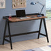 Raul - Writing Desk With USB Ports - Walnut And Black - JaxCo Furniture