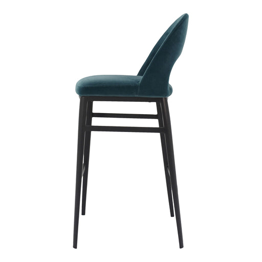 Roger - Barstool - Teal Velvet - JaxCo Furniture