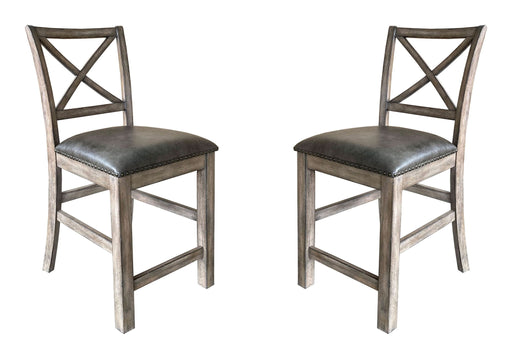 Lodge Dining - Upholstered Counter Chair (Set of 2) - Siltstone - JaxCo Furniture