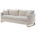 Corliss - Upholstered Arched Arm Sofa - Beige - JaxCo Furniture