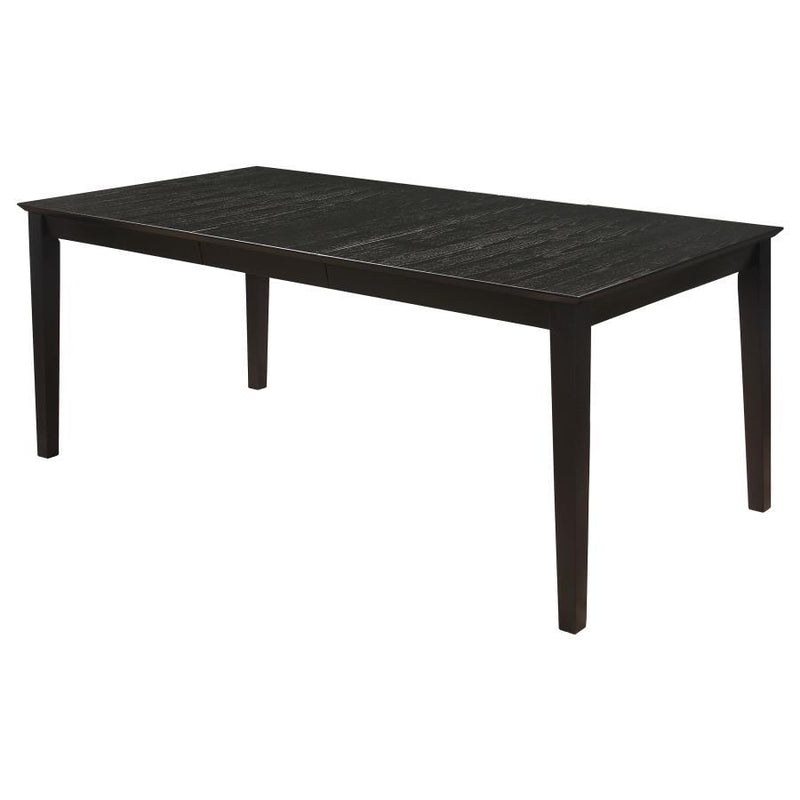 Louise - Rectangular Extension Leaf Dining Table - Black - JaxCo Furniture
