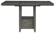 Hallanden - Gray - Rectangular Dining Room Counter Extension Table - JaxCo Furniture