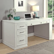 Catalina - Two Piece Writing Desk With Power Center And USB - Cottage White - JaxCo Furniture