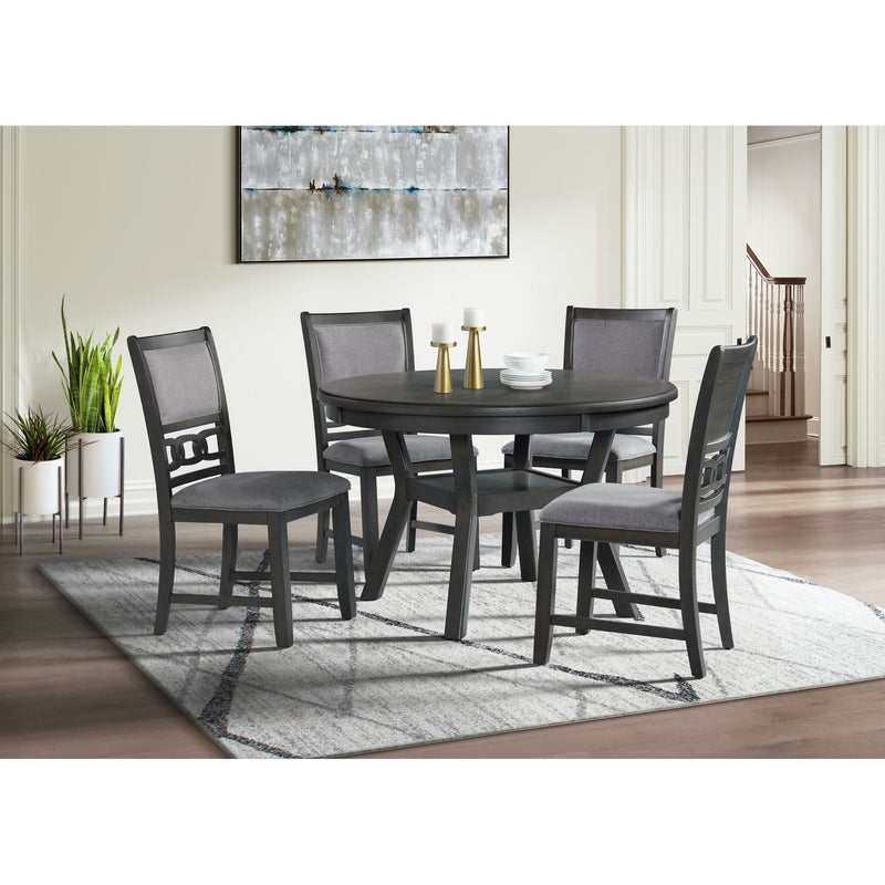 Amherst - Dining Side Chair With Fabric Cushion Side Stretcher (Set of 2) - Gray Finish