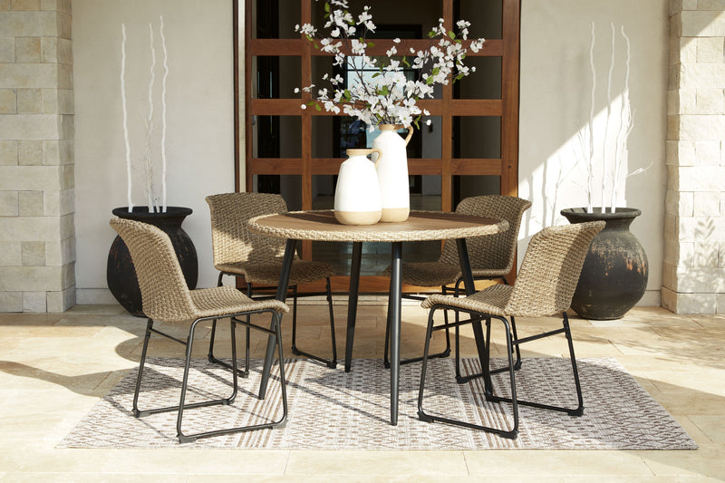 Amaris - Brown / Black - 5 Pc. - Dining Set - JaxCo Furniture