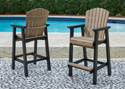 Fairen Trail - Black / Driftwood - Tall Barstool (Set of 2) - JaxCo Furniture