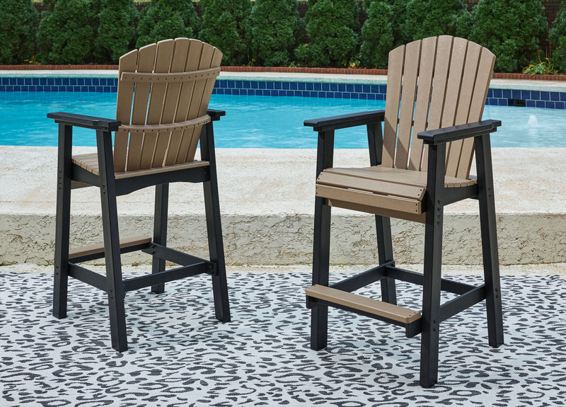 Fairen Trail - Black / Driftwood - Tall Barstool (Set of 2) - JaxCo Furniture