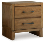 Sherbana - Light Brown - Two Drawer Night Stand - JaxCo Furniture