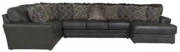 Denali - Italian Leather Match Sectional - JaxCo Furniture