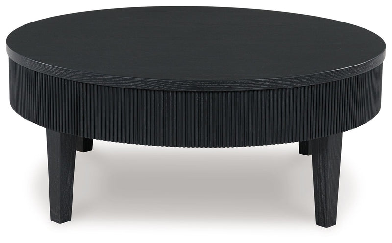 Marstream - Black - Round Cocktail Table - JaxCo Furniture