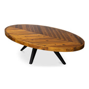 Parq - Oval Coffee Table - Brown - JaxCo Furniture