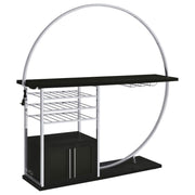 Risley - 2-Door Circular LED Home Bar With Wine Storage - JaxCo Furniture