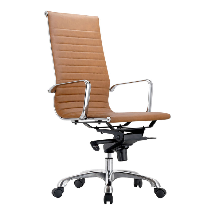 Studio - Swivel Office Chair High Back - Tan - JaxCo Furniture