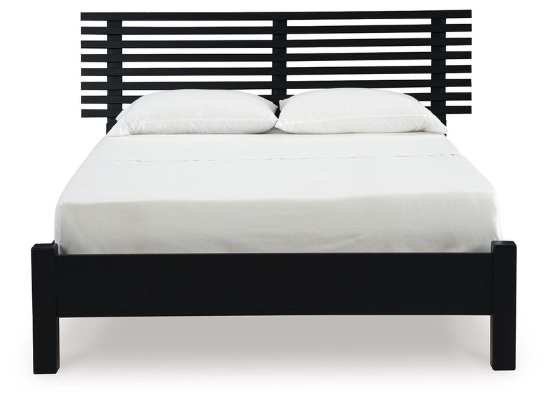 Danziar - Slat Panel Bed With Low Footboard - JaxCo Furniture