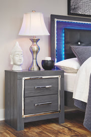 Lodanna - Gray - Two Drawer Night Stand - JaxCo Furniture