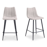 Alibi - Counter Stool (Set of 2) - Beige - JaxCo Furniture