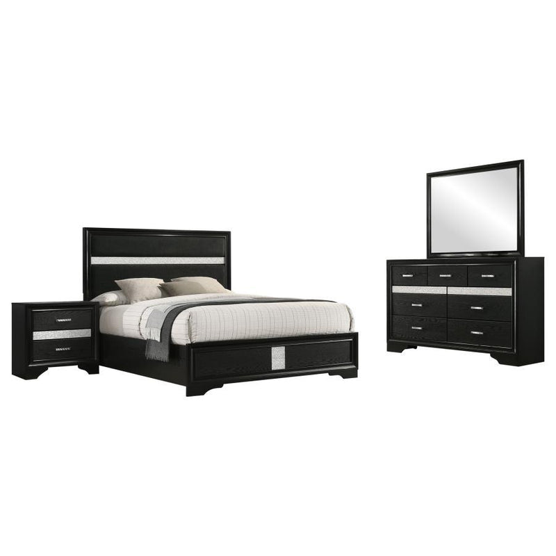 Miranda - Panel Bedroom Set - Black - JaxCo Furniture