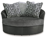 Brixley Pier - Graphite - Oversized Swivel Accent Chair - JaxCo Furniture