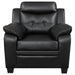 Finley - Upholstered Padded Arm Tufted Accent Chair - Black - JaxCo Furniture