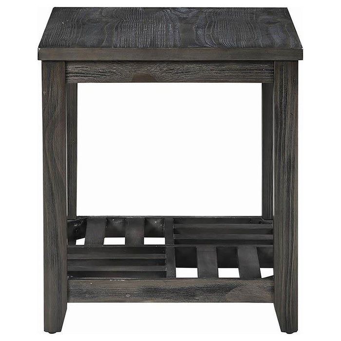 Cliffview - 1-Shelf Square Wood Side End Table - Gray - JaxCo Furniture