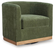 Jersonlow - Forest Green - Swivel Chair - JaxCo Furniture