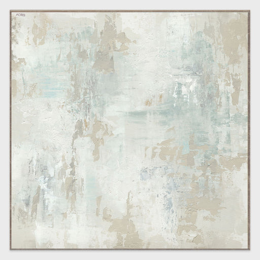 Sand - 48" x 48" Canvas Art - Pearl Silver - JaxCo Furniture