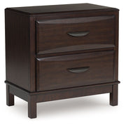 Vanmore - Dark Brown - Two Drawer Night Stand - JaxCo Furniture
