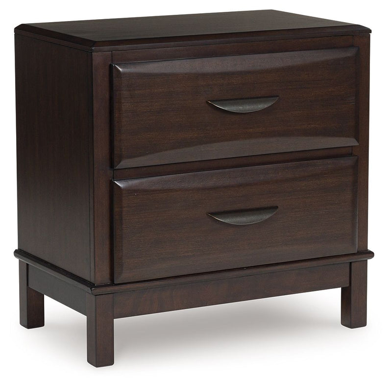 Vanmore - Dark Brown - Two Drawer Night Stand - JaxCo Furniture