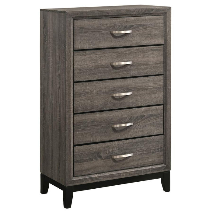 Watson - 5-Drawer Bedroom Chest - Gray Oak - JaxCo Furniture