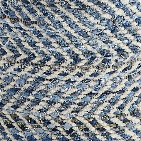 Chevron - Pouf - Blue - JaxCo Furniture