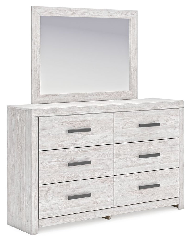 Cayboni - Whitewash - Dresser And Mirror - JaxCo Furniture