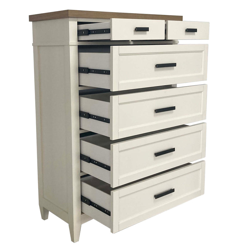 Americana Modern Bedroom - 6 Drawer Chest - Cotton - JaxCo Furniture