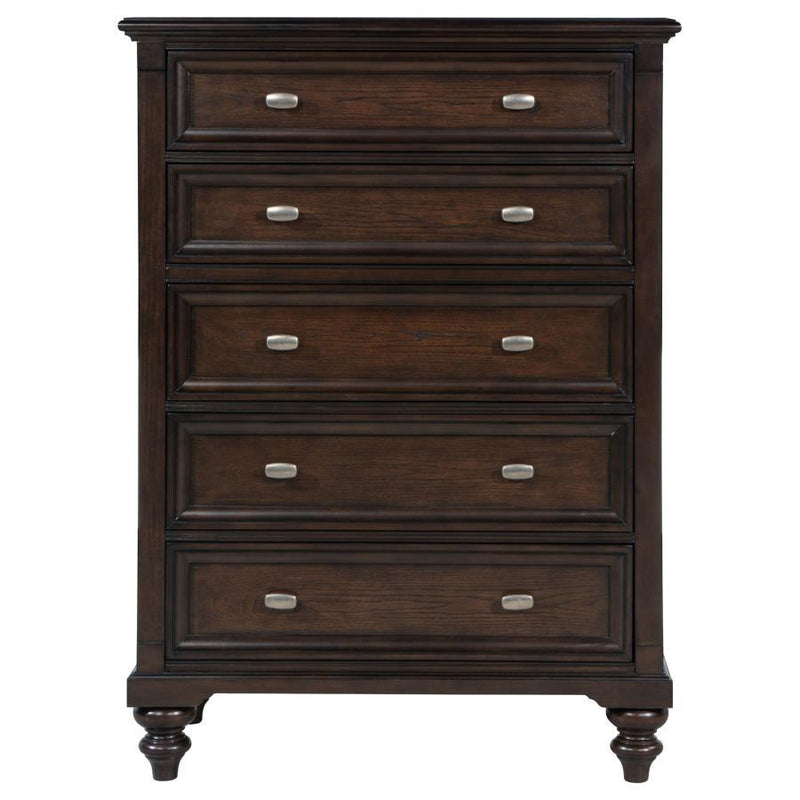 Andover - 5-Drawer Chest Of Drawers - Dark Oak - JaxCo Furniture
