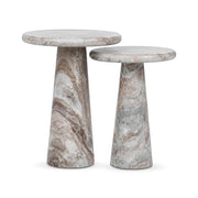 Huxley - Marble Round Accent Table - JaxCo Furniture