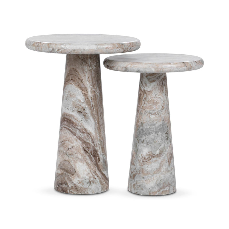 Huxley - Marble Round Accent Table - JaxCo Furniture