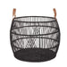 Rug Displays - Rattan Iron Basket - JaxCo Furniture