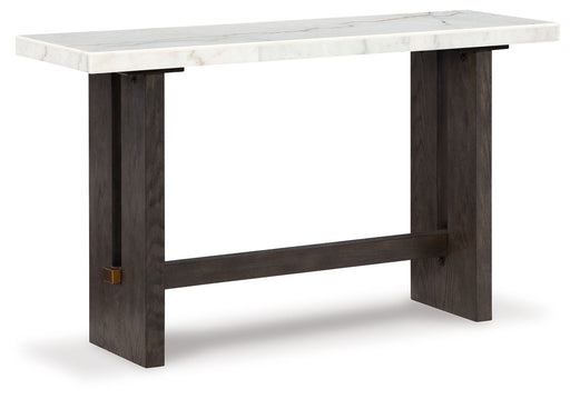 Burkhaus - White / Dark Brown - Sofa Table - JaxCo Furniture