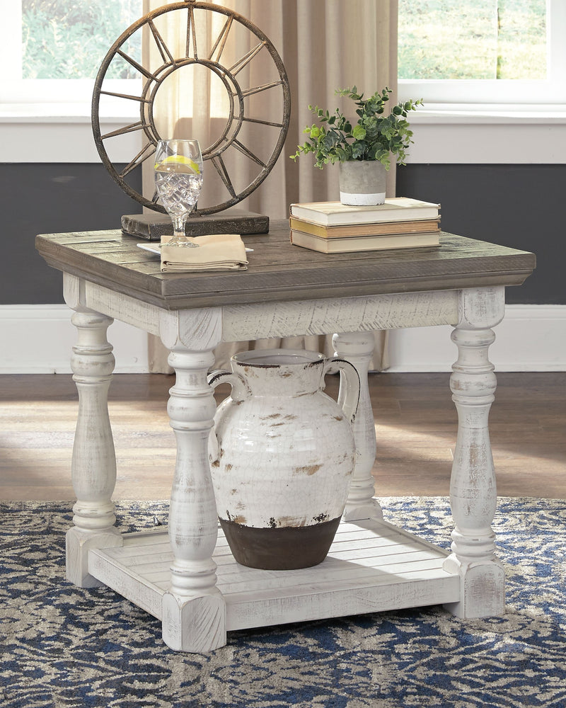 Havalance - Gray / White - Rectangular End Table - JaxCo Furniture