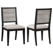 Elodie - Wood Dining Side Chair (Set of 2) - Gray And Black - JaxCo Furniture