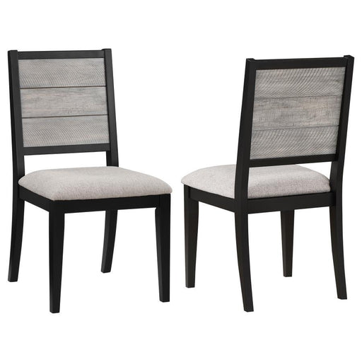 Elodie - Wood Dining Side Chair (Set of 2) - Gray And Black - JaxCo Furniture