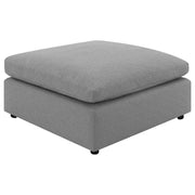 Raleigh - Boucle Upholstered Ottoman - Gray - JaxCo Furniture