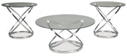 Hollynyx - Chrome Finish - Occasional Table Set (Set of 3) - JaxCo Furniture