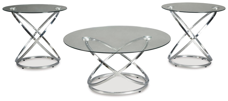 Hollynyx - Chrome Finish - Occasional Table Set (Set of 3) - JaxCo Furniture