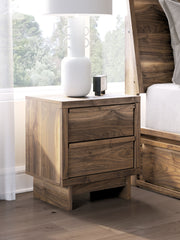Chirason - Brown - Two Drawer Night Stand - JaxCo Furniture