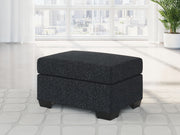 Jasmine Peaks - Ottoman - Coal - JaxCo Furniture