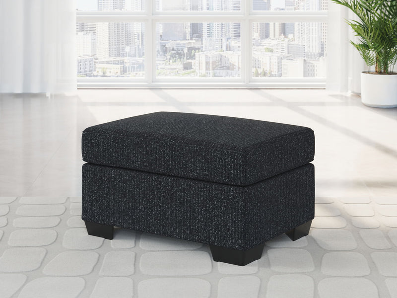 Jasmine Peaks - Ottoman - Coal - JaxCo Furniture